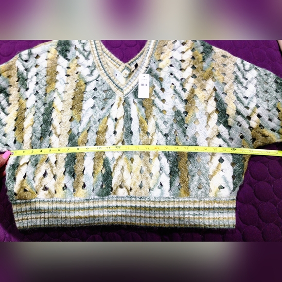 NWT Express Open Stitch V-Neck Banded Bottom SoHo Sweater Size XL - Picture 12 of 16